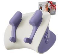 Neck Massager Pillow, Shiatsu Neck Massager with Heat, Cordless Portable Cervical Traction Device with 10-Minute Timer for Full Body Muscle Pain Relief, Electric Deep Tissue Kneading Massage (Purple)