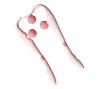 Neck Massager Roller, Cervical Massage Point Roller, Handheld Cervical Relaxer with 3 Balls, Portable Electric Massaging Tool for Home Use, Long-lasting Battery