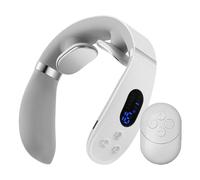 Neck Massager with Heat, Cervical Massage Device, 5.91x5.71x1.77 Inches Portable Muscle Relaxer, Heating Comfort Tool for Men Women Dad Mom Back Shoulder Comfort and Daily Use