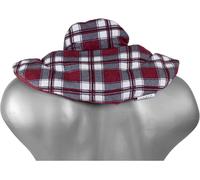 Neck Pillow with Stand-Up Collar-Red Plaid-Spelt Grain Cushion-Shoulder and Neck Pillow-Heating Pad-Hot or Cold-Neck Pillow