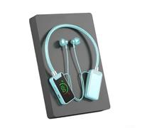 Neckba-ND Écouteurs sans fil Bluetooth intra-auriculaires antibruit longue durée de vie de la batterie pour le sport, la course à pied, la gym, le streaming en direct, carte Sou-ND, microphone (bleu)