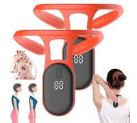 Neckease Ultrasonic Lymphatic Soothing Neck Instrument, 2024 Pro Neck Ease Ultrasonic Lymphatic Neck Instrument, Neckease Ultrasonic Lymphatic Necki, Portable Neck Lymphatic Massager (2pcs Orange)