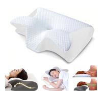 Neckhaven Pillow,Neckhaven Pillow Hospitality Collection,Cervical Neck Pillow,Contour Pillows for Sleeping with Cooling Pillowcase,Ergonomic Memory Foam,for Back Stomach Side Sleeper (White)