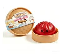 Neckhaven Rainbow Mystery Squishy Dumpling, Dumpling Squishy Mystery Box, Glitter Dumpling, Ravioli Squishy, Stress Relief Toy for Kids & Adults (Rouge)