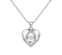 Necklace Amour Rotatif Cristal Géométrie Strass Colliers Pour Femmes Amour Pendentif Collier Maternel Plein Strass Collier À Ma Fille