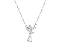 Necklace Collier Pendentif Argent Bijoux Hommes Femmes Necklacecollier Fleur De Glycine Collier De Style Simple