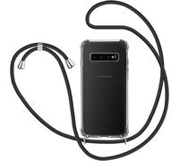 Necklace For Samsung Galaxy S10 Case, Phone Case With Transparent Cord Tpu Bumper Lanyard Case Neck Strap Lanyard Case Cover For Samsung Galaxy S10 - Black
