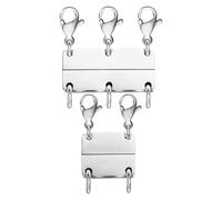 Necklace Layering Clasps, 2-Piece Magnetic Separator Connectors, Jewelry Clasps for Statement Necklaces, Stackable Chains, Chokers, Bracelets, Men Accessories, & Jewelries Project, Gold & Silver