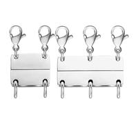 Necklace Layering Clasps, Stainless Steel Magnetic 2-Piece Separator Connector for Statement, Stackable Chains, Choker, Bracelet, Crafts, Jewelry