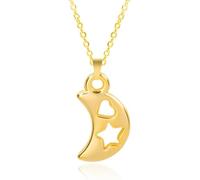 Necklace Pendant Chain Men Women Jewellery Moon Star Necklace Jewelry Accessories Men And Women Retro Party Boho Geometric Wedding 金色-40+5Cm项链