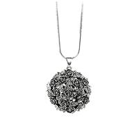 Necklaces Initial M Chain Crystal Rose Pendant Elegant Women Jewelry Gift