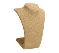 Necklaces Pendant Portrait Showcase Display Shelf Window Stand Jewelry Pendants Bust Mannequin Holder Rack Organizer Présentoir à bijoux(Khaki L)