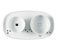 NECO ICHI Cats First Necoichi Gamelle surélevée pour Chat, Anti-Stress, prévention du refoulement, Passe au Lave-Vaisselle et au Micro-Ondes, sans Plomb et Cadmium, Conforme aux Normes européennes