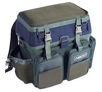 NECO® Sac à dos et siège de pêche tout-en-un, Accessoire de pêche, Sacoche spacieuse avec 4 boîtes à appâts et 4 poches