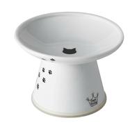 Necoichi Gamelle surélevée Extra Large pour Chat, Blanc, XL, 0,6 kg