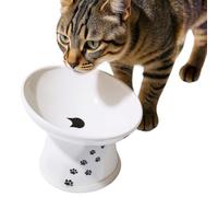 Necoichi Gamelle surélevée Extra Large pour Chat, évite la Fatigue du Cou et des Moustaches, Passe au Lave-Vaisselle et au Micro-Ondes, Vendeur n°1 au Japon (Chat, Extra Large incliné)