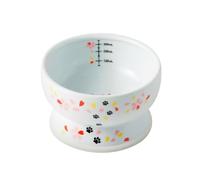 Necoichi Gamelle surélevée pour Chat avec Lignes de Mesure, Passe au Lave-Vaisselle et au Micro-Ondes, Vendeur n°1 au Japon (Cherry Blossom Limited Edition, Regular)