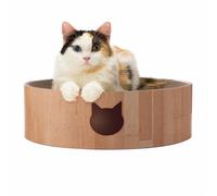 Necoichi Griffoir pour Chat d'intérieur - Chaise Longue à griffer pour Chat avec facilité d'utilisation réversible et Plus de Confort pour Le Salon, lit en Carton (Standard, chêne)