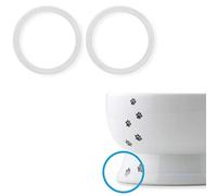 Necoichi Lot de 2 boucles en silicone antidérapantes pour bol à eau surélevé (standard, extra haut)