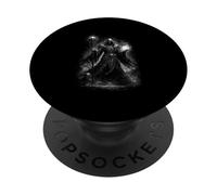 Nécromancien Sorcier Noir avec Squelette et armée PopSockets PopGrip Adhésif