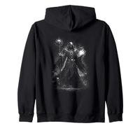 Nécromancien Sorcier Noir avec Squelette et armée Sweat à Capuche