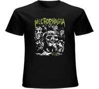 Necrophagia American Death Metal Music Band Mens T-Shirt Graphic Unisex Summer Tee Black 3XL