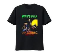 Necrophagia Season of The Dead American Death Music T Shirt Vintage Washed Fashion Homme Versatile Stretched Casual