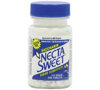 Necta Lot de 12 comprimés de substitut de sucre sucré 1/2 grain, bouteille 500 pièces