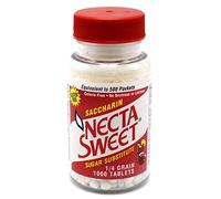 Necta Sweet Saccharin Sugar Substitute 0.25 Grain Tablets - 1000 Each by NSI SWEETENERS INC.