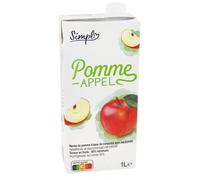 Nectar - Jus de Pomme 100% Pur jus - Bouteille 1L - Pressé à froid pour une saveur authentique - Boisson rafraîchissante et saine pour toute la famille - Le Lot De 4