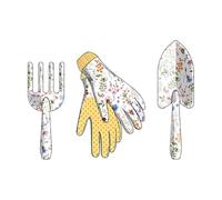 Nectar Meadows 3 Piece Trowel, Fork & Gloves Gardening Gift Set