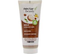 NECTAR OF BEAUTY - Gommage Corps Réparateur Karité & Vanille, Hydratation Intense peau sèche, Tube 200mL - Lot De 3