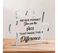 NECXON Cadeau de départ pour collègues Femmes, Cadeau de Remerciement, Plaque en Acrylique en Forme de Puzzle, Cadeau de départ pour collègues Hommes, Cadeaux de Retraite pour Femmes Hommes