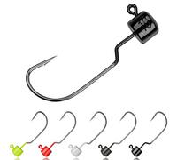 Ned Rig Lot de 10 têtes plombées en plastique souple pour leurres souples et pêche au bar 10 g