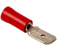 Nedelko 69230163 mâle Bornes PVC 0.25 ÷ 1,5 mm²/6.3 x 0.8 mm, Rouge (lot de 100)
