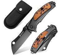 NedFoss MIEBA couteau pliant, Manche en G10, acier d2, clip ceinture couteau, couteau survie, couteau de poche, Convient à l'usage quotidien, aux cadeaux