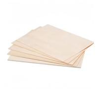 NEDHDEN Feuilles de placage en Tilleul, épaisseur de 1,5 à 10 mm, Format A4, 6 pièces. Convient pour Les projets DIY et la création d'artisanat Artistique.,4mm(6 Pieces)