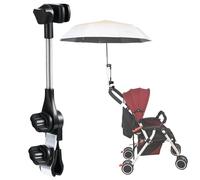 Nediea Porte-parapluie réglable support de parapluie accessoire universel pour déambulateur, poussette, chaise de plage, chaise de camping, scooter, vélo, fauteuil roulant