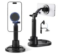 nediea Support de téléphone magnétique pour bureau, hauteur réglable, rotation à 360 degrés, support de téléphone Mag-Safe, compatible avec iPhone 16/15/14/13/12/smartphones (T13-type magnétique)