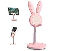 Nediea Support de téléphone réglable en Hauteur avec Support de téléphone de Bureau Lapin Compatible avec Tous Les téléphones, Tablette (4-10 Pouces)