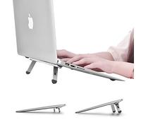 nediea Support Ergonomique pour Ordinateur Portable de Bureau, Support de Refroidissement pour Ordinateur Portable, rehausseur de Clavier, Compatible avec Ordinateurs Portables de 10 à 15,6" (Argent)