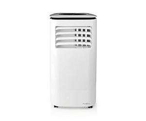 Nedis ACMB2WT9 Mobile Air Conditioner | 9000 BTU | Suitable for Space up to: 24 m² | 2-Speed | Remote Control | Shut-Off Timer | White/Black