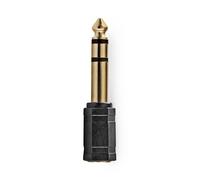 Nedis, Adaptateur audio, droit, prise 6,35mm sur prise jack 3,5mm, noir / or