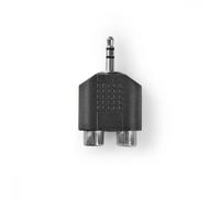 Nedis - Adaptateur audio - mini-phone stereo 3.5 mm mâle pour RCA femelle - noir
