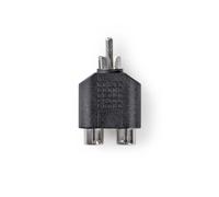 Nedis Adaptateur Audio RCA Mâle vers 2 Femelles Connexion Fiable Noir