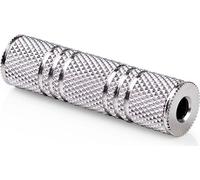 Nedis Adaptateur audio stéréo / 3.5 mm femelle / 3.5 mm femelle / Nickelé / Droit / Métal / Argent / 1 pièce / boîte