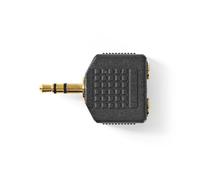 NEDIS Adaptateur Audio Stéréo 3,5 mm Mâle - 2x 3,5 mm Femelles 10 pièces Noir