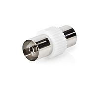 Nedis Adaptateur coaxial CSGP40941WT – IEC femelle vers IEC femelle – Blanc