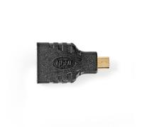 Nedis - Adaptateur HDMI avec Ethernet - HDMI femelle pour 19 pin micro HDMI Type D mâle - noir