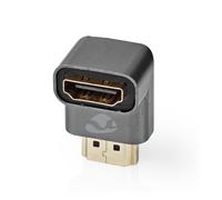 Nedis Adaptateur HDMI Connecteur vers HDMI Femelle Coudé à 90° en Aluminium Gris